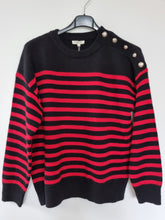 Load image into Gallery viewer, Red/black nautical Jumper