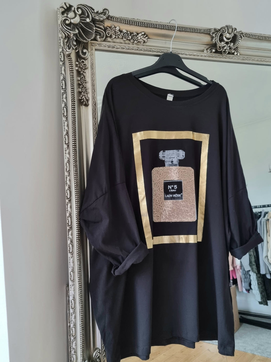 Sequin detail black Top