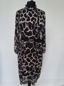 Black giraffe print Dress