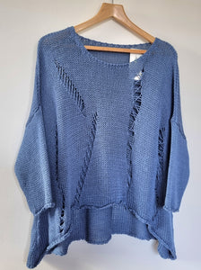 Denim blue detail Jumper