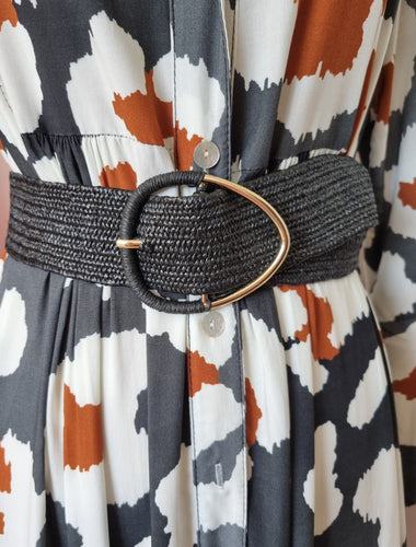 Black woven belt