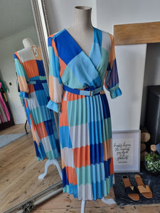 Blue colour check Dress