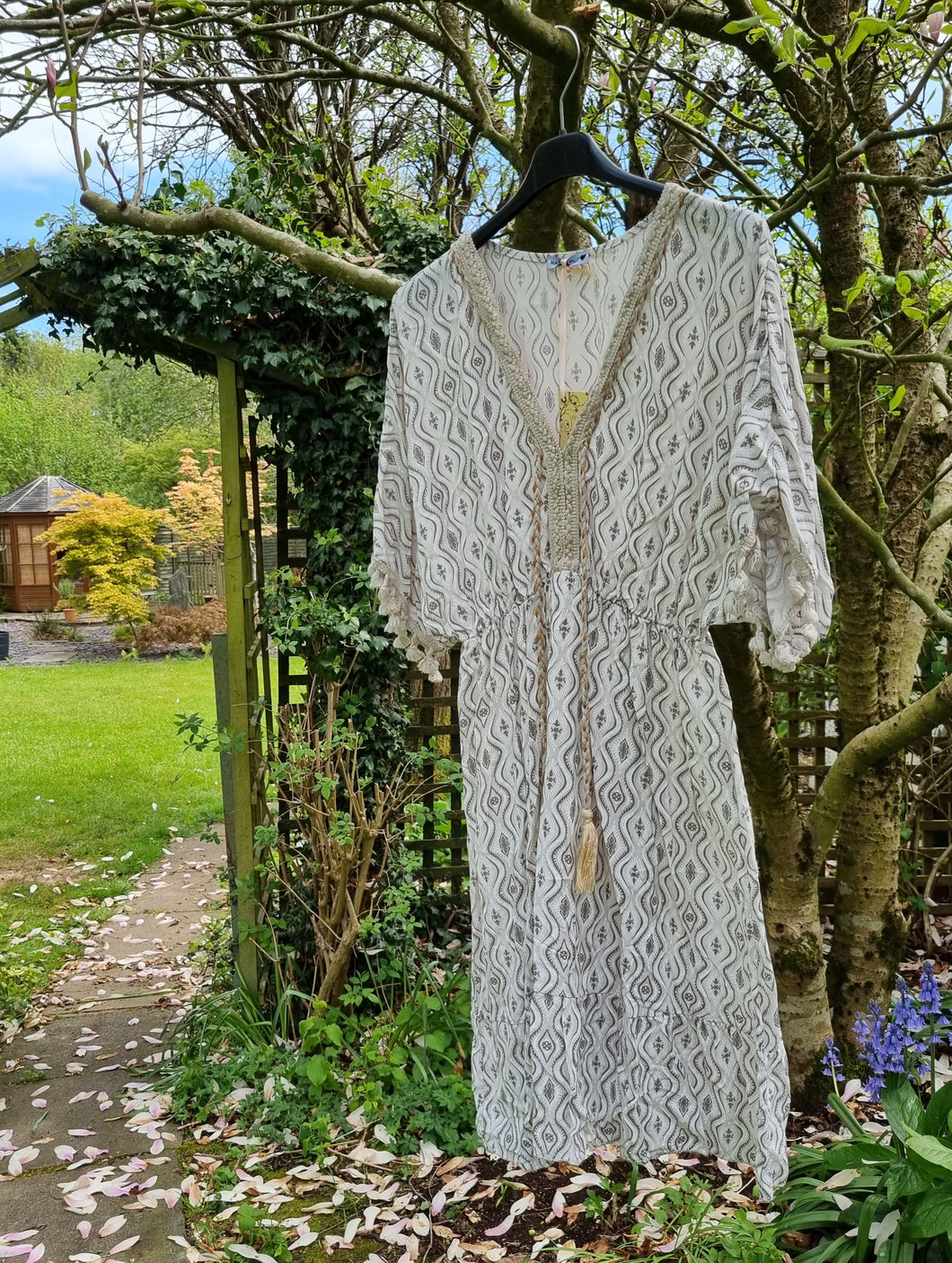Cream/gold Boho Dress - short