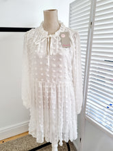 Load image into Gallery viewer, White chiffon layered dotted Dress