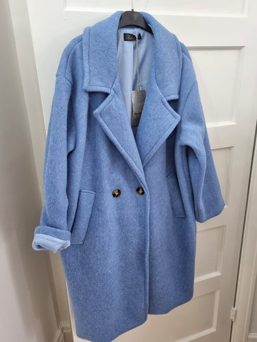 Cornflour blue wool Coat