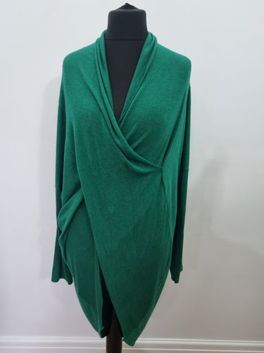 Green soft wrap Top
