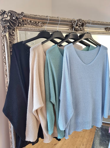 Black V Neck Jumper