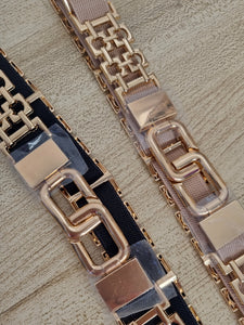 Gold square stretch belt - 2 Colours