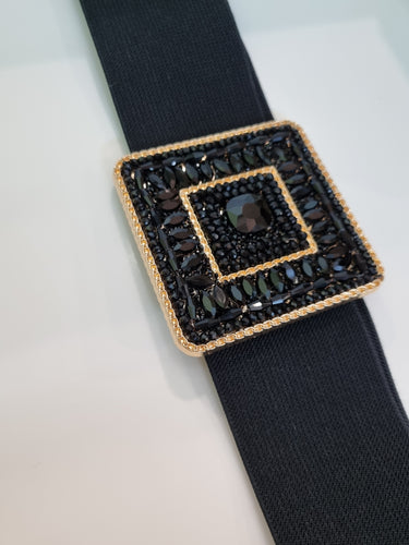Black jewel buckle Belt