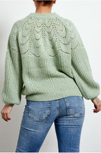 Load image into Gallery viewer, Green detail wool blend Jumper
