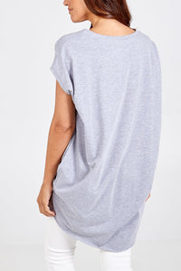 Grey two pocket Top