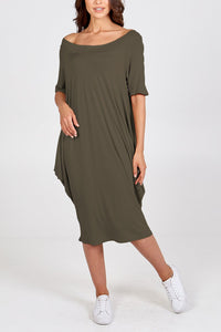 Leona Bardot midi Dress - 3 Colours