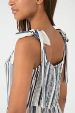 Load image into Gallery viewer, Stripe tie shoulder Dress