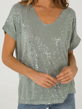 Load image into Gallery viewer, Khaki metallic Top