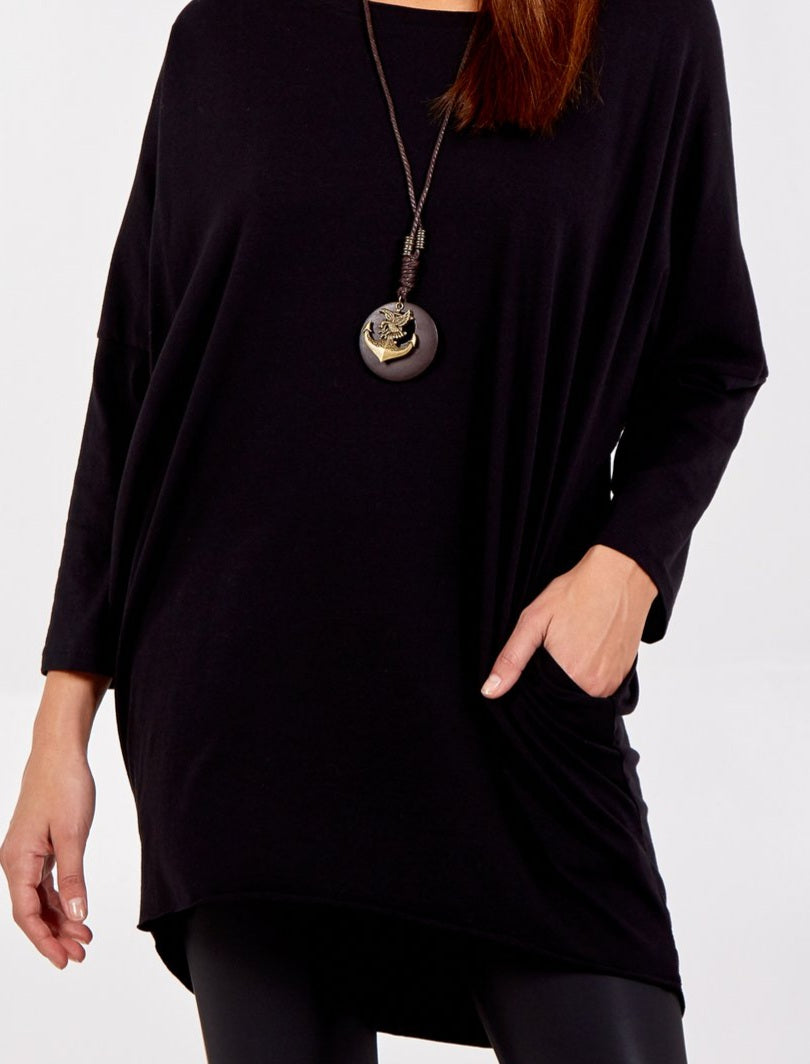 Necklace long Top with pockets