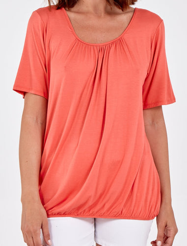 Coral hem T-shirt