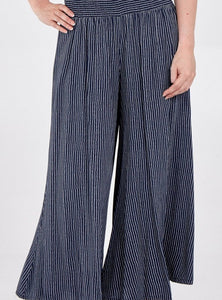 Navy wide leg Trousers