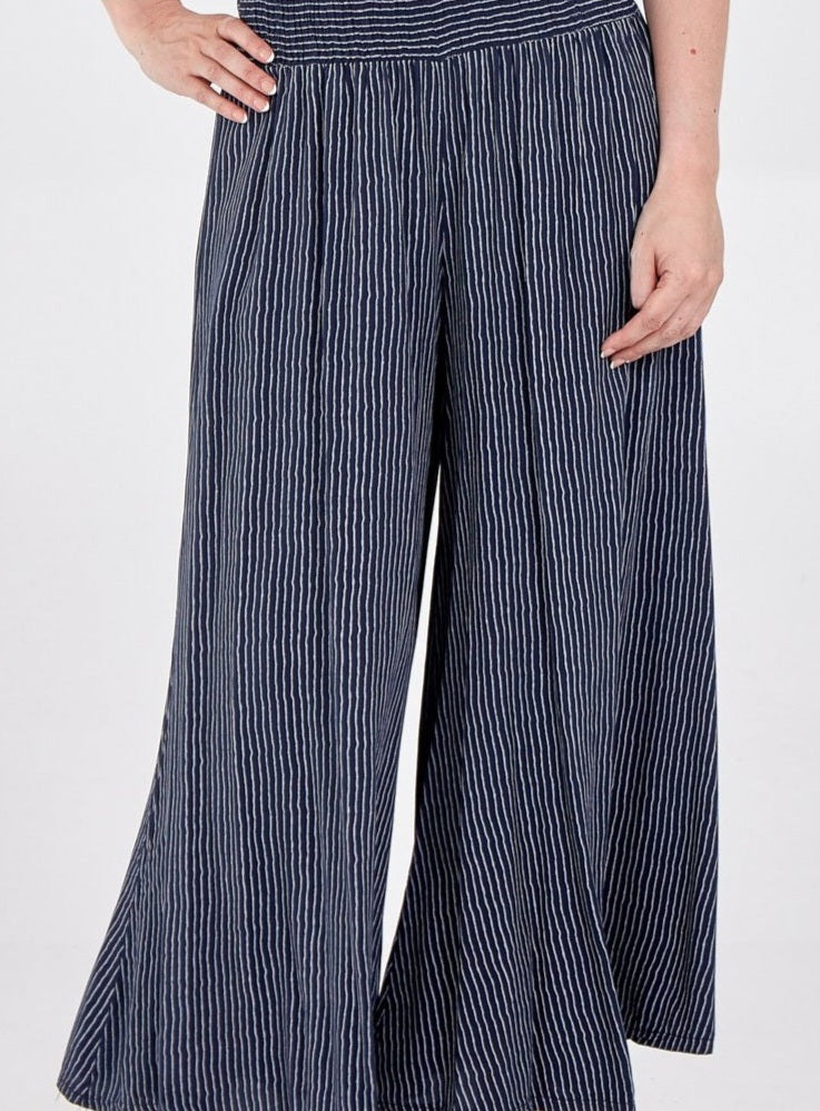 Navy wide leg Trousers