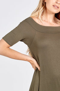 Khaki bardot Maxi