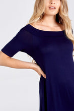Load image into Gallery viewer, Navy bardot Maxi