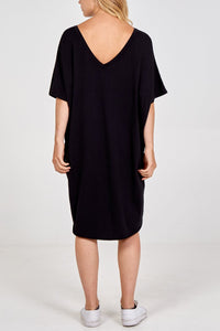 Black V T-shirt Dress