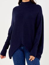 Load image into Gallery viewer, Navy turtle neck Jumper