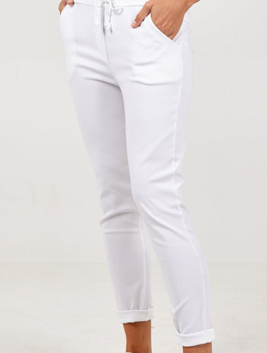 White Magic stretch Trousers - Curve