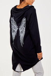 Black Angel wing Hoodie