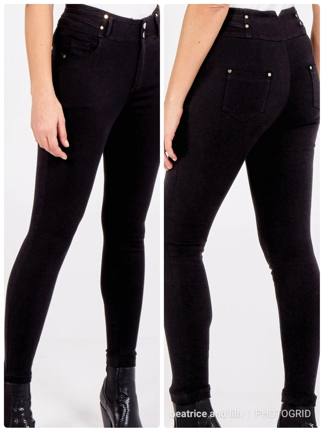Black stretch Denim Trousers