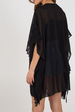 Load image into Gallery viewer, Crochet trim tie Kimono