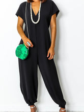 Load image into Gallery viewer, Orange Tie waist harem Jumpsuit