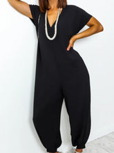 Load image into Gallery viewer, Orange Tie waist harem Jumpsuit