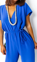 Load image into Gallery viewer, Orange Tie waist harem Jumpsuit