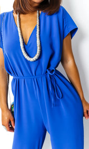 Orange Tie waist harem Jumpsuit