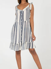 Load image into Gallery viewer, Stripe tie shoulder Dress