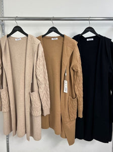 Knitted cable Coatigan - 3 colours