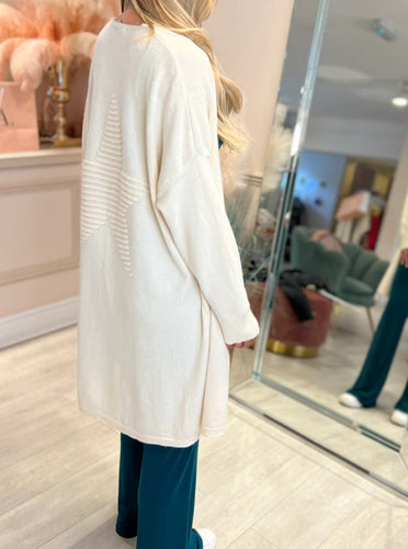 Star design open Cardigan - 3 Colours