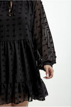 Load image into Gallery viewer, Black chiffon layered dotted Dress