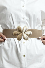 Load image into Gallery viewer, Beige gold flower belt
